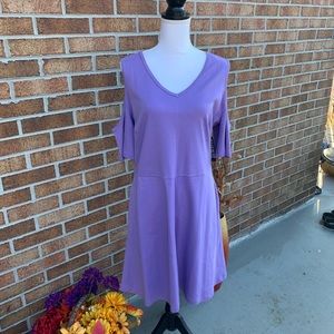 New XL Light Purple Cold Shoulder Dress